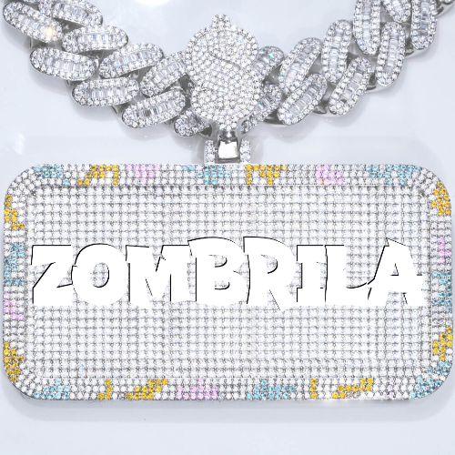 CUSTOM LETTER NECKLACE 3D COLORFUL SQUARE