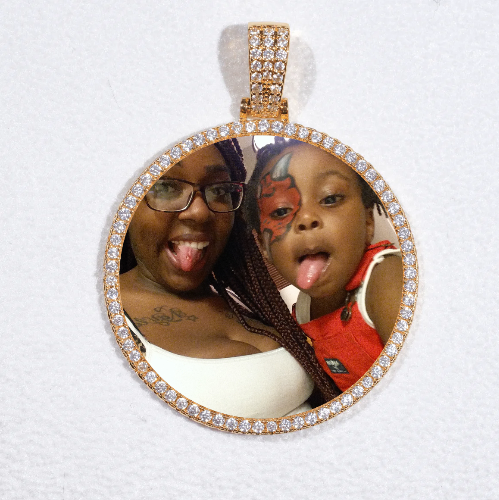 MEDIUM 3D CIRCLE CUSTOM PICTURE PENDANT