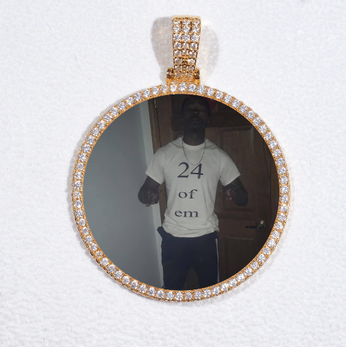 MEDIUM 3D CIRCLE CUSTOM PICTURE PENDANT