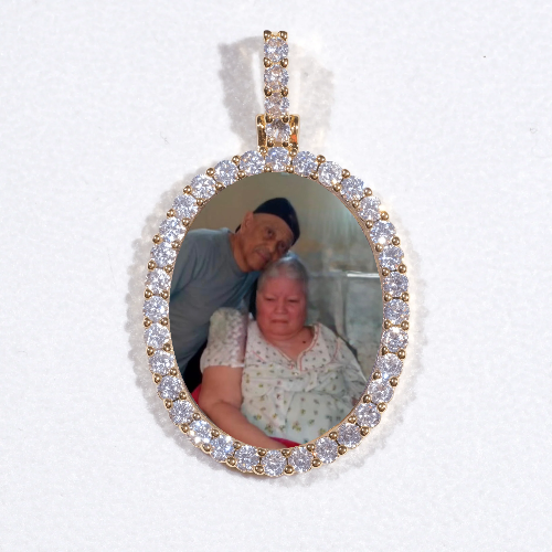 3D Oval Custom Picture Pendant
