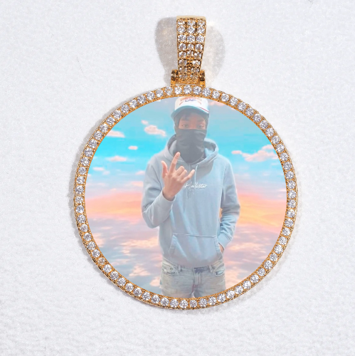 MEDIUM 3D CIRCLE CUSTOM PICTURE PENDANT