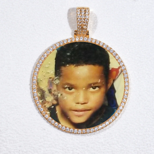 MEDIUM 3D CIRCLE CUSTOM PICTURE PENDANT
