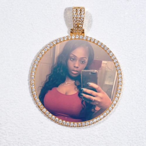 MEDIUM 3D CIRCLE CUSTOM PICTURE PENDANT