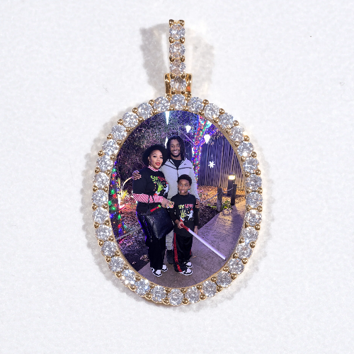 3D Oval Custom Picture Pendant