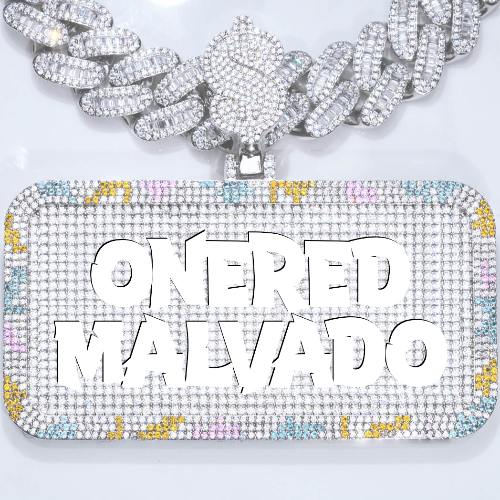 CUSTOM LETTER NECKLACE 3D COLORFUL SQUARE