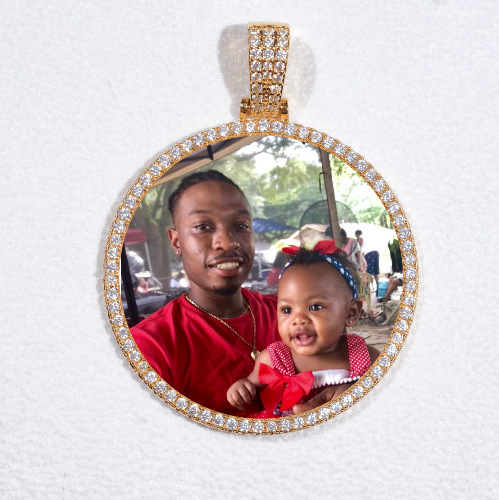 MEDIUM 3D CIRCLE CUSTOM PICTURE PENDANT