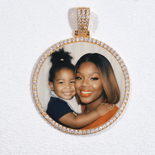 MEDIUM 3D CIRCLE CUSTOM PICTURE PENDANT