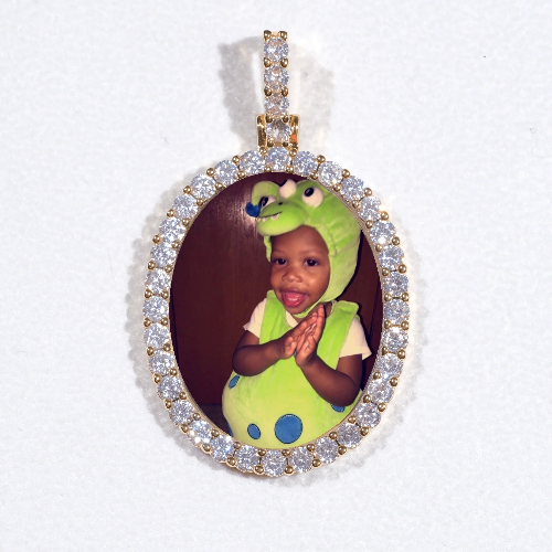 3D Oval Custom Picture Pendant
