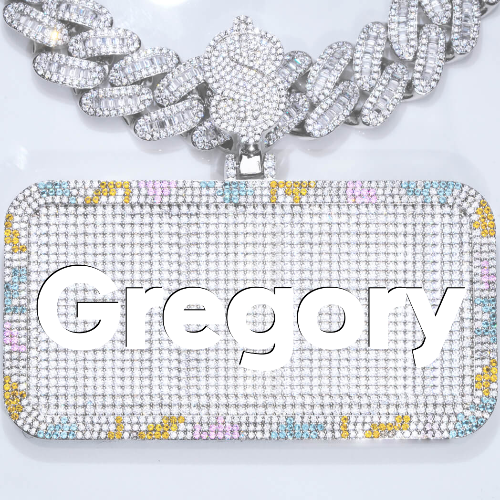 CUSTOM LETTER NECKLACE 3D COLORFUL SQUARE