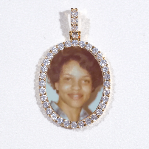 3D Oval Custom Picture Pendant