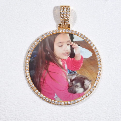 MEDIUM 3D CIRCLE CUSTOM PICTURE PENDANT