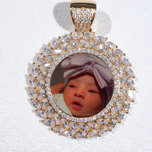 Large 3D Wheat Ear Custom Picture Pendant