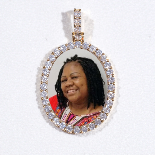 3D Oval Custom Picture Pendant