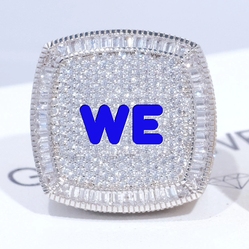 CUSTOM LETTER 3D ICED RING