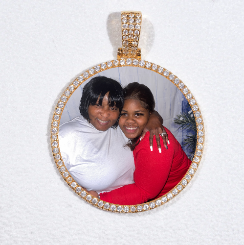 MEDIUM 3D CIRCLE CUSTOM PICTURE PENDANT
