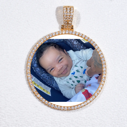 MEDIUM 3D CIRCLE CUSTOM PICTURE PENDANT