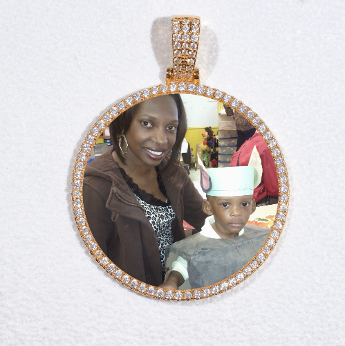 MEDIUM 3D CIRCLE CUSTOM PICTURE PENDANT