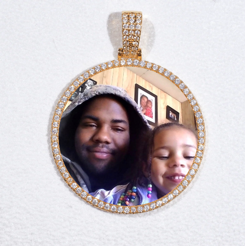 MEDIUM 3D CIRCLE CUSTOM PICTURE PENDANT