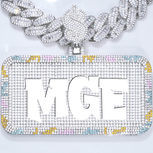 CUSTOM LETTER NECKLACE 3D COLORFUL SQUARE
