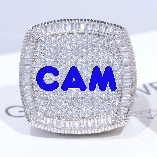 CUSTOM LETTER 3D ICED RING