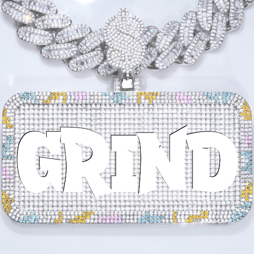 CUSTOM LETTER NECKLACE 3D COLORFUL SQUARE