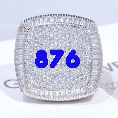 CUSTOM LETTER 3D ICED RING