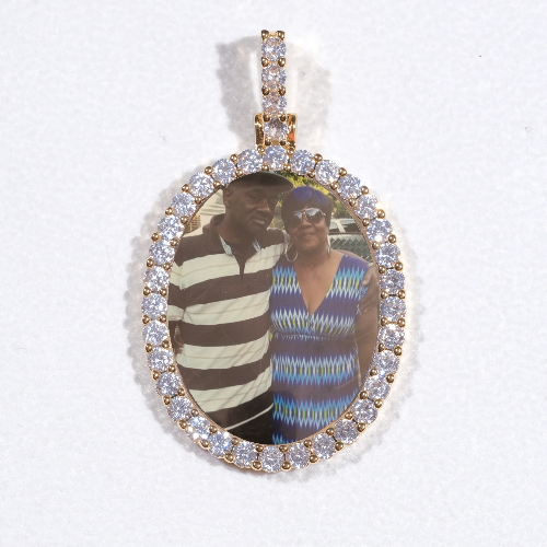 3D Oval Custom Picture Pendant