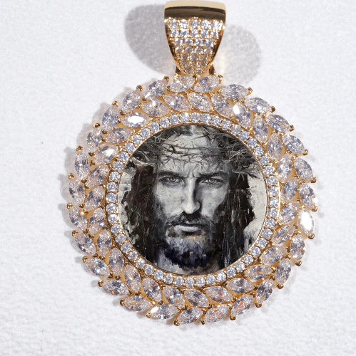 Large 3D Wheat Ear Custom Picture Pendant