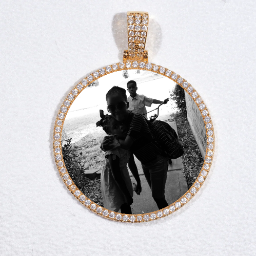 MEDIUM 3D CIRCLE CUSTOM PICTURE PENDANT