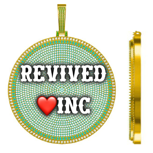 CUSTOM LETTER NECKLACE 3D BIG DISC