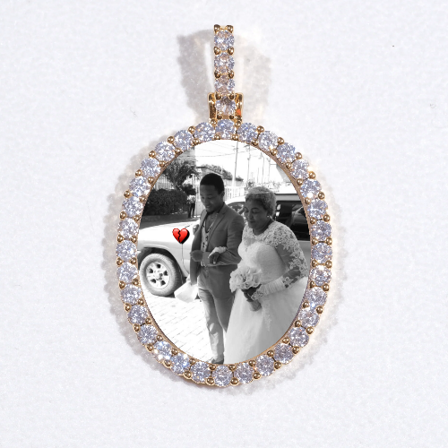 3D Oval Custom Picture Pendant