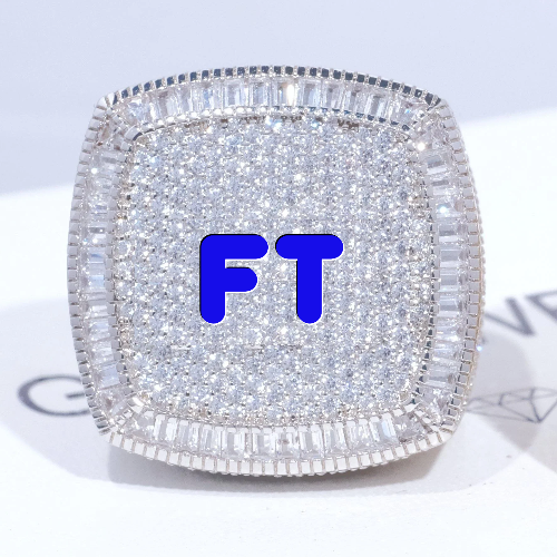 CUSTOM LETTER 3D ICED RING