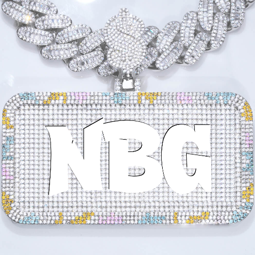 CUSTOM LETTER NECKLACE 3D COLORFUL SQUARE