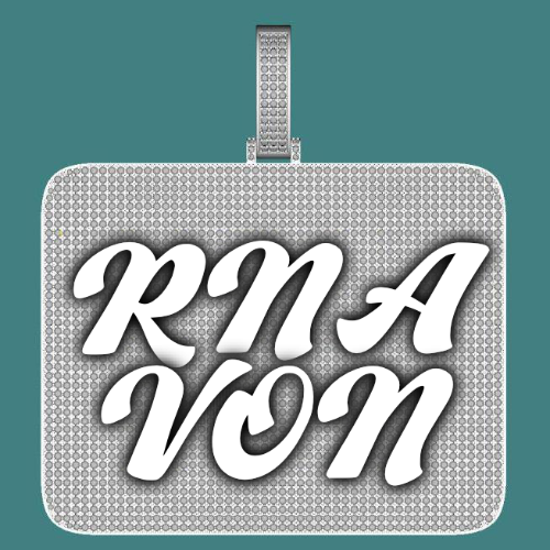 CUSTOM LETTER NECKLACE 3D BIG SQUARE