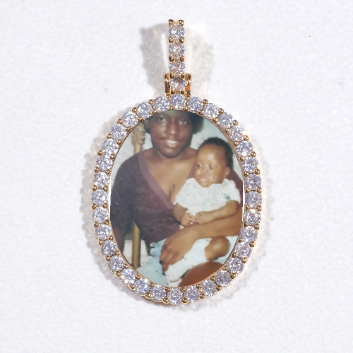 3D Oval Custom Picture Pendant