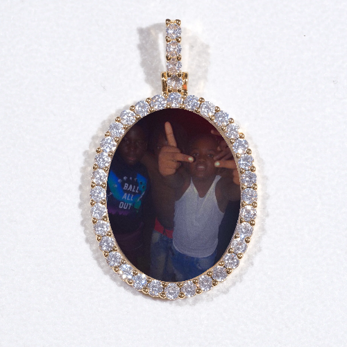 3D Oval Custom Picture Pendant