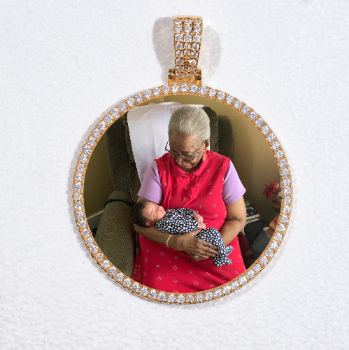 MEDIUM 3D CIRCLE CUSTOM PICTURE PENDANT