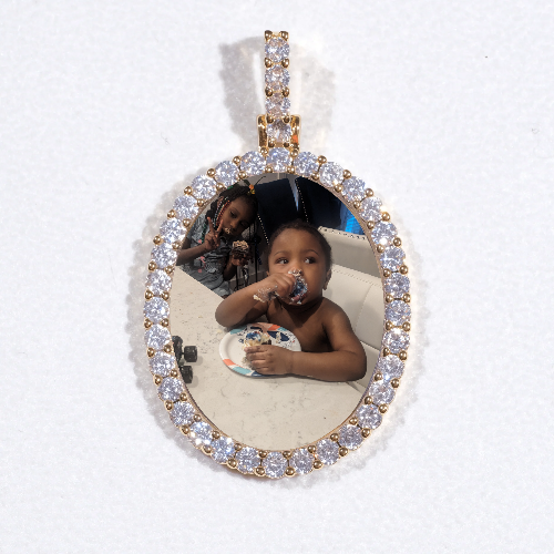 3D Oval Custom Picture Pendant