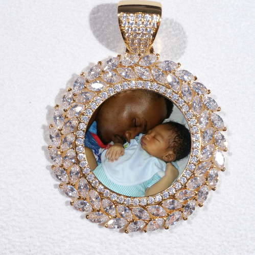 Large 3D Wheat Ear Custom Picture Pendant