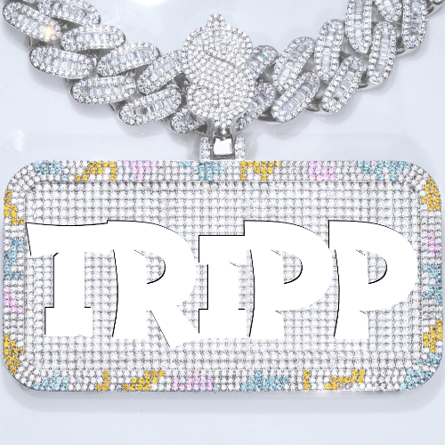 CUSTOM LETTER NECKLACE 3D COLORFUL SQUARE
