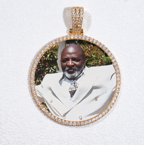MEDIUM 3D CIRCLE CUSTOM PICTURE PENDANT