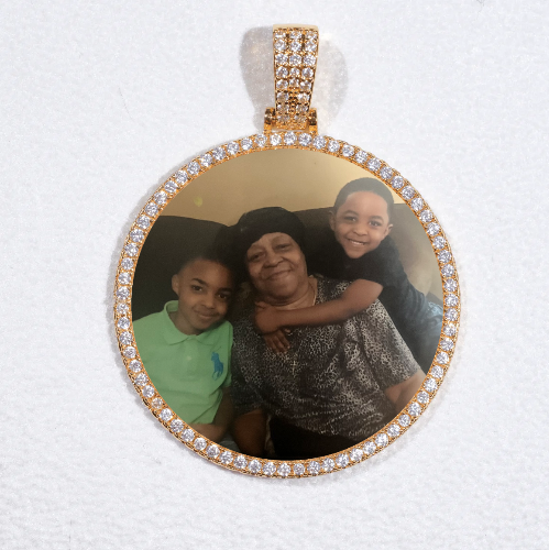 MEDIUM 3D CIRCLE CUSTOM PICTURE PENDANT