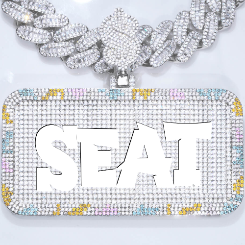 CUSTOM LETTER NECKLACE 3D COLORFUL SQUARE