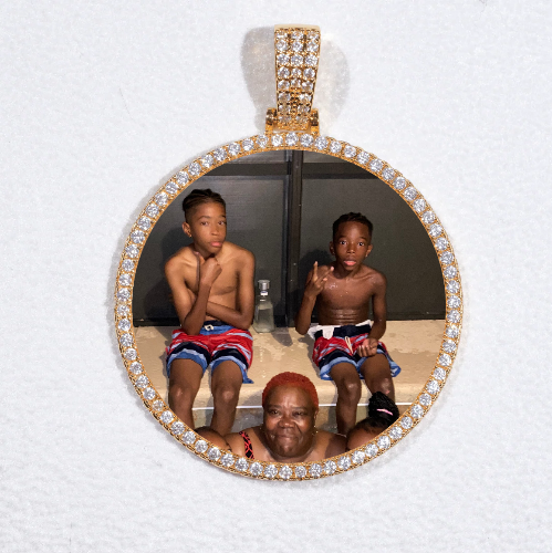 MEDIUM 3D CIRCLE CUSTOM PICTURE PENDANT