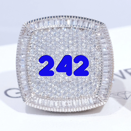 CUSTOM LETTER 3D ICED RING