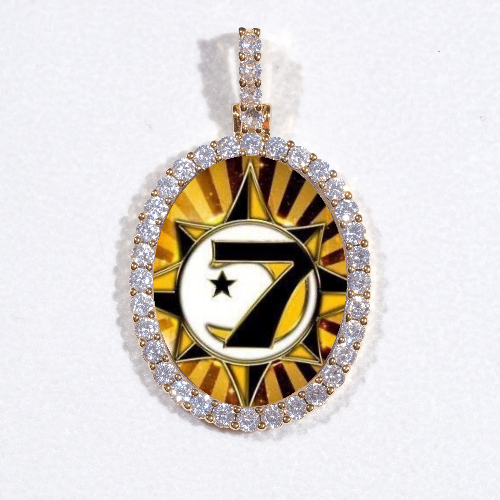 3D Oval Custom Picture Pendant