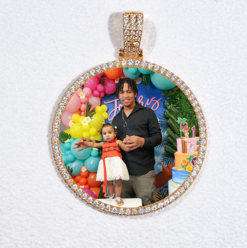 MEDIUM 3D CIRCLE CUSTOM PICTURE PENDANT