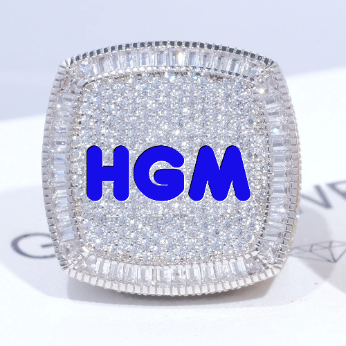 CUSTOM LETTER 3D ICED RING