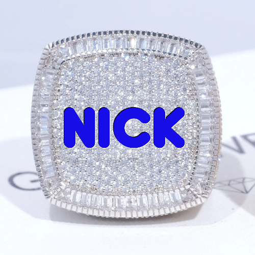 CUSTOM LETTER 3D ICED RING