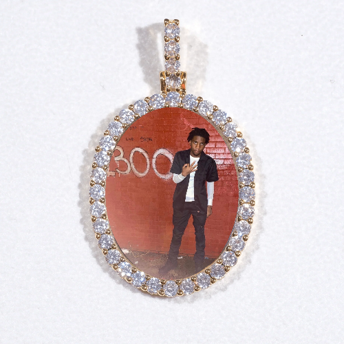 3D Oval Custom Picture Pendant